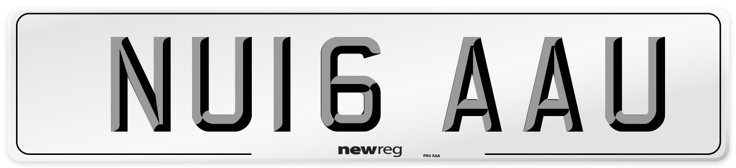 NU16 AAU Number Plate from New Reg